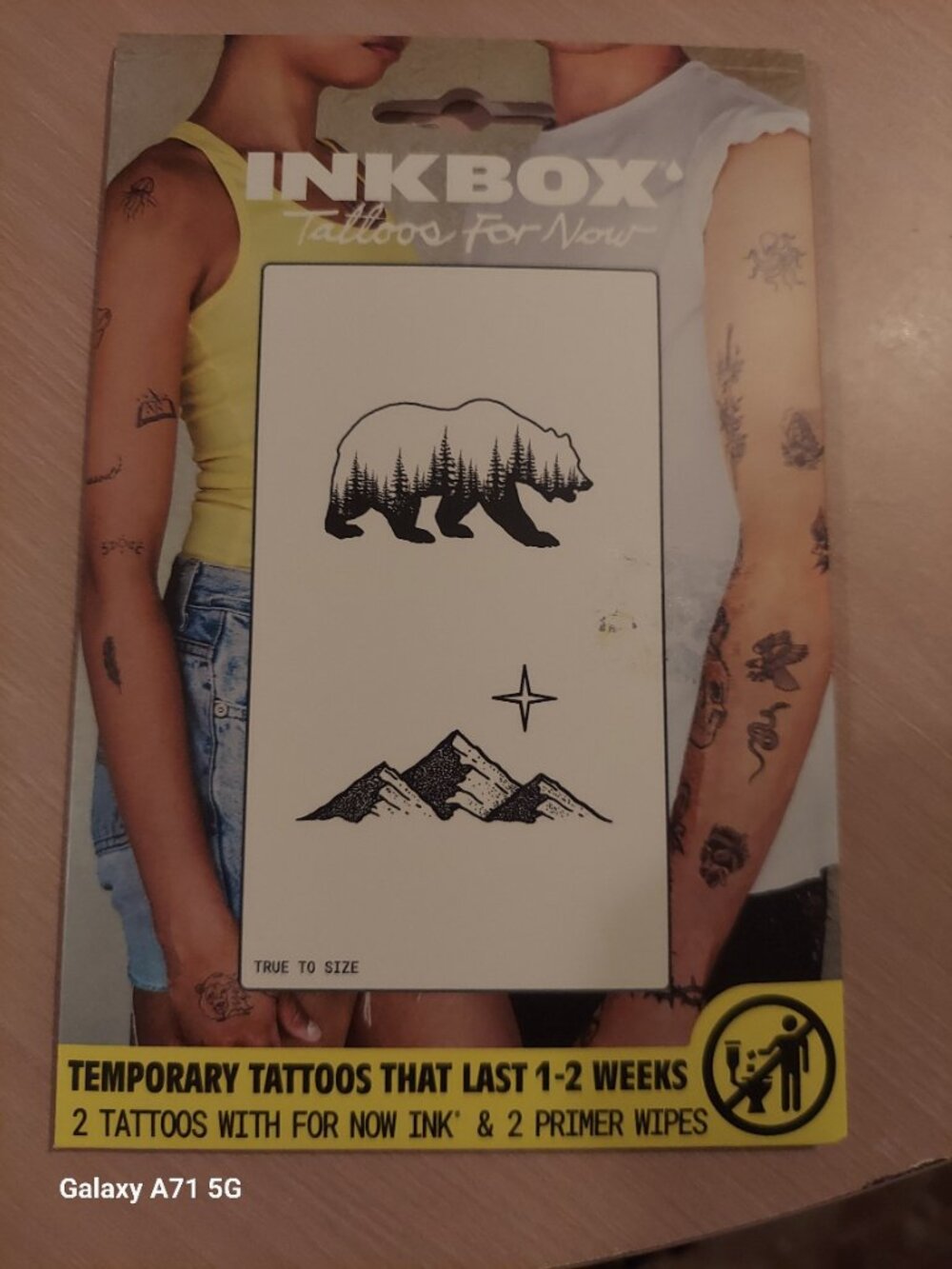 Inkbox Bear and Mountain Temporary Tattoo